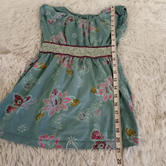 Tea Collection Blue Dress with Pink and Yellow Accents - Picture 2 of 5